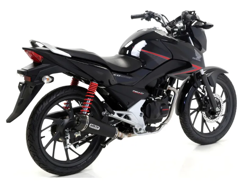 Arrow Hondacb125f'15/16 Homol.X-Kone Nichrom Silencer Carbon End Cap Steel Link Pipe For Arrow Collector And Link Pipe 51514xkn