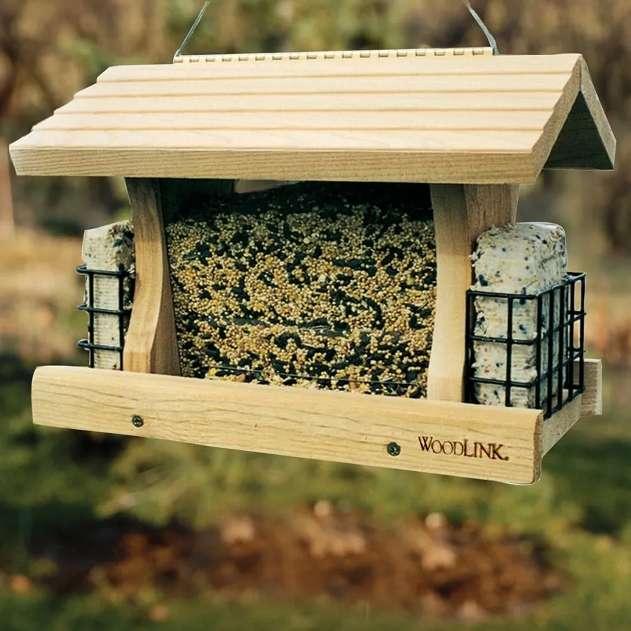 Deluxe Cedar Feeder with Suet Cages