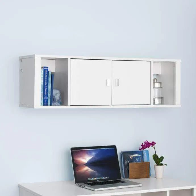 Designer Floating Hutch in White
