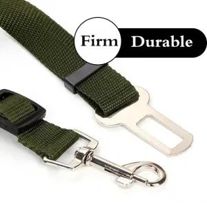 Dog Seat Belt Harness -Leash Dog Collar- Adjustable Seatbelt Leash For Small Medium Dog -Traveling Accessories