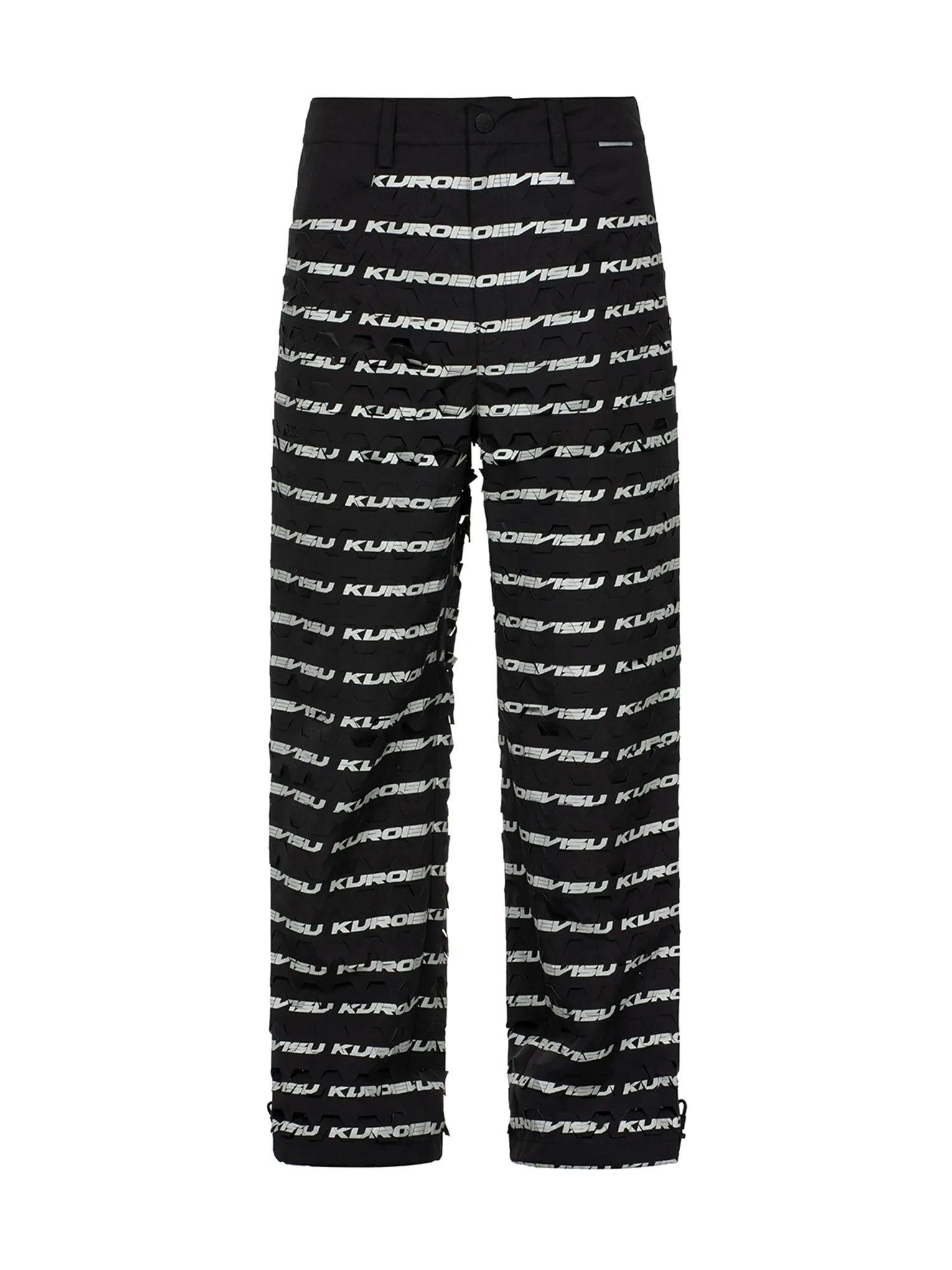 Hexagon Laser Cut Allover Print Regular Fit Pants