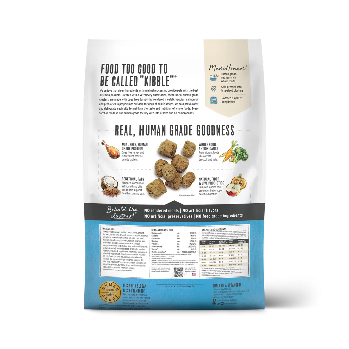 Honest Kitchen Grain-Free Turkey Whole Food Clusters Dry Dog Food 20lb