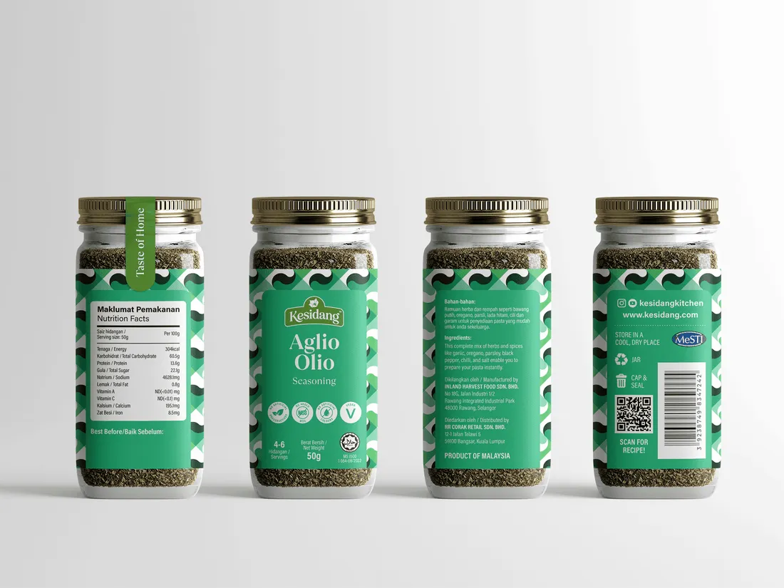 Kesidang Seasoning 50g Jar: Aglio Olio