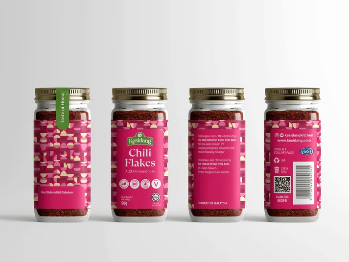 Kesidang Seasoning 50g Jar: Chili Flakes