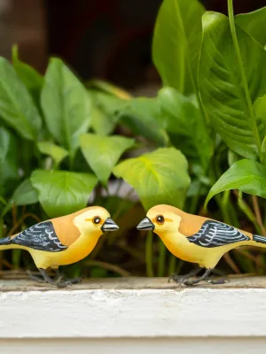 Marshall Ayora Paper Mache Birds Set of 2