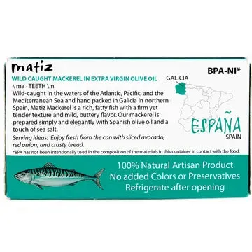 Matiz Mackerel in Extra Virgin Olive Oil - 3 oz Tin