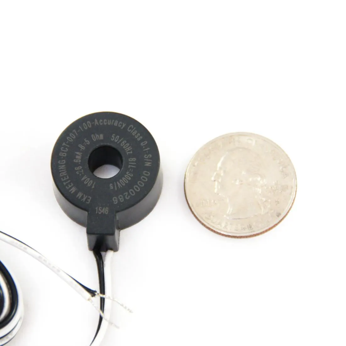 Mini Solid-core CT, 100A:26.6mA, 7mm (0.27") Hole Diameter, BCT-007-100UL