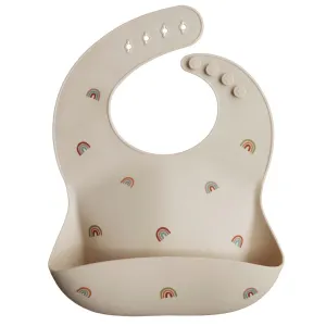 Mushie Rainbows Silicone Bib