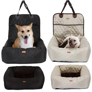 Pawtrol Deluxe 2-in-1 Convertible Pet Car Seat and Bed with Safety Features