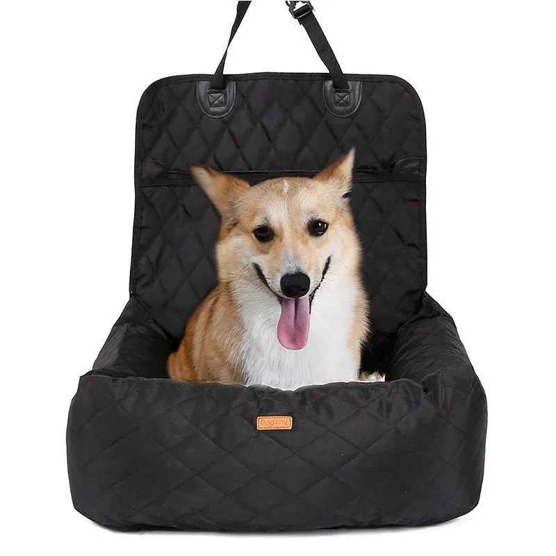 Pawtrol Deluxe 2-in-1 Convertible Pet Car Seat and Bed with Safety Features