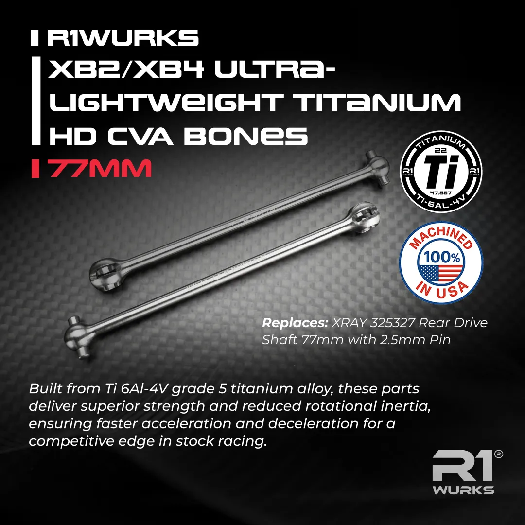 R1WURKS Fits XB2/XB4 Ultra-lightweight Titanium HD CVA Bones, 77mm