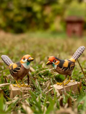 Reshal Beyblade Paper Mache Birds Set of 2