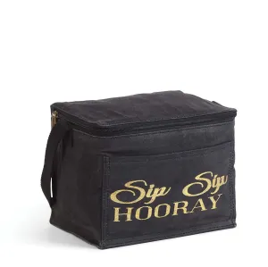 Six Pack Graphic Cooler "Sip sip Hooray!" by Mona B.