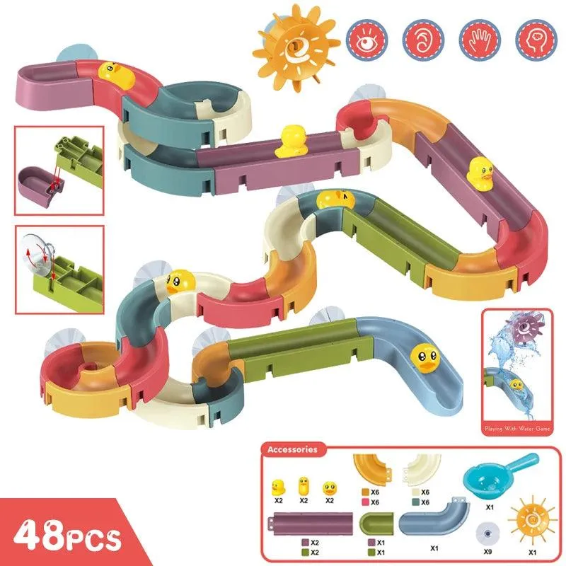 Splash & Play: DIY Marble Race Run Bath Toy Set