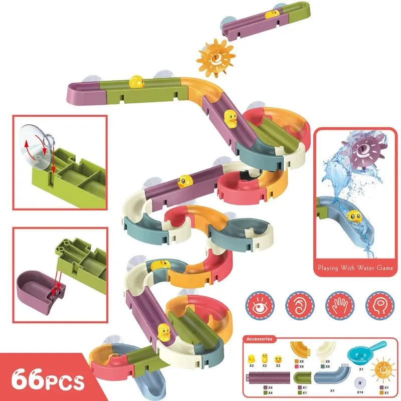 Splash & Play: DIY Marble Race Run Bath Toy Set