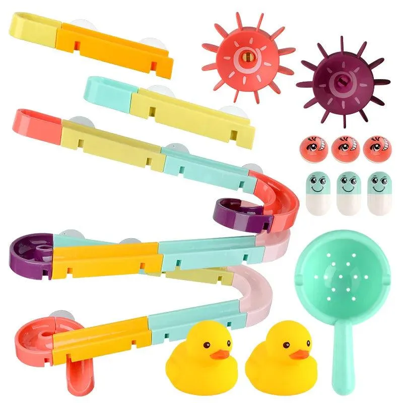 Splash & Play: DIY Marble Race Run Bath Toy Set