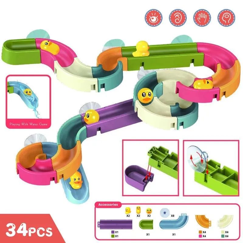 Splash & Play: DIY Marble Race Run Bath Toy Set