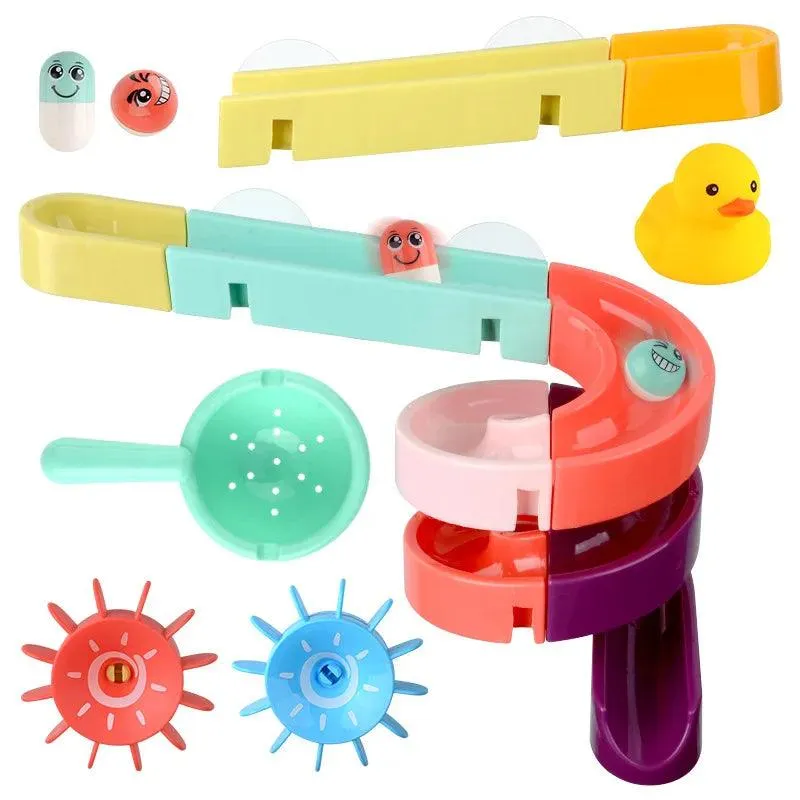 Splash & Play: DIY Marble Race Run Bath Toy Set